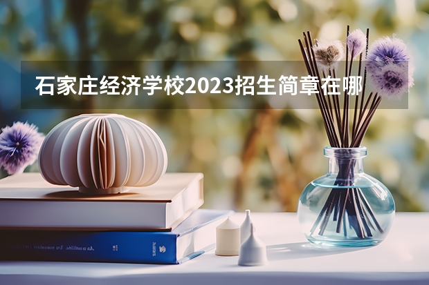 石家庄经济学校2023招生简章在哪里找