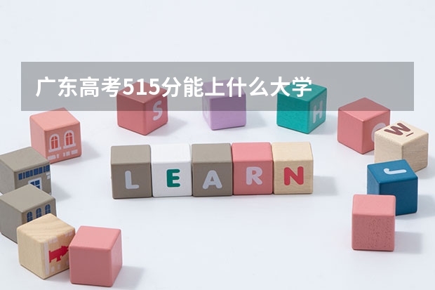 广东高考515分能上什么大学
