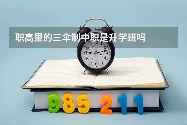 职高里的三伞制中职是升学班吗