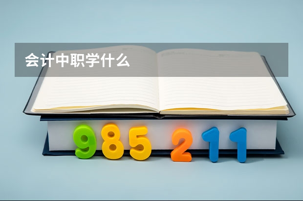 会计中职学什么