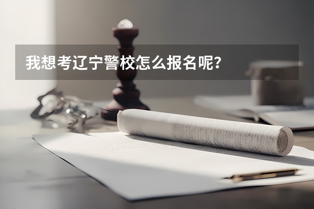 我想考辽宁警校怎么报名呢？