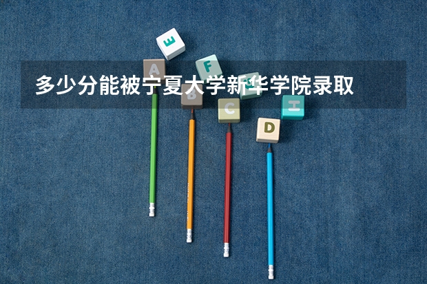 多少分能被宁夏大学新华学院录取