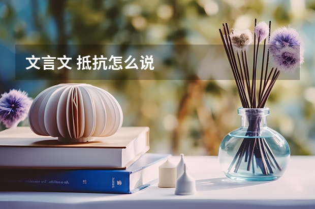 文言文 抵抗怎么说